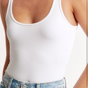 Seamless Rib Fabric Scoopneck Bodysuit Abercrombie & Fitch